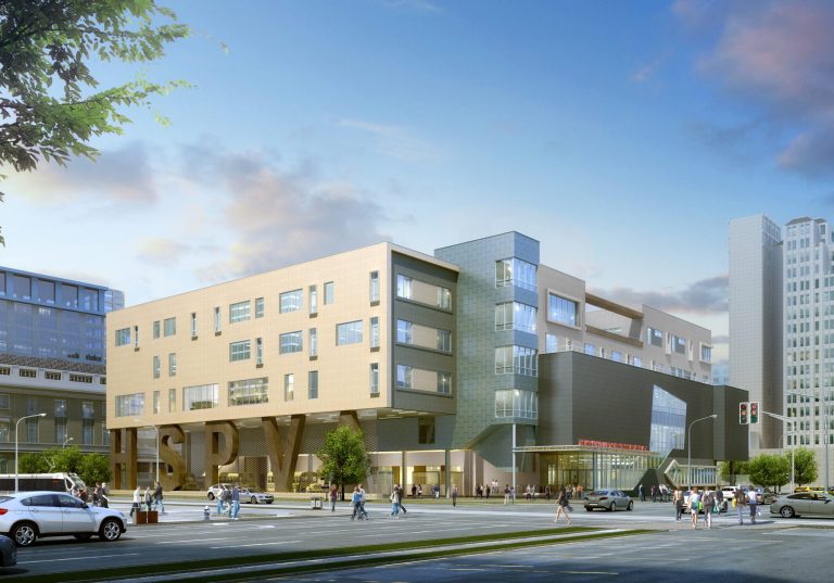 Exterior Modern High School in Houston